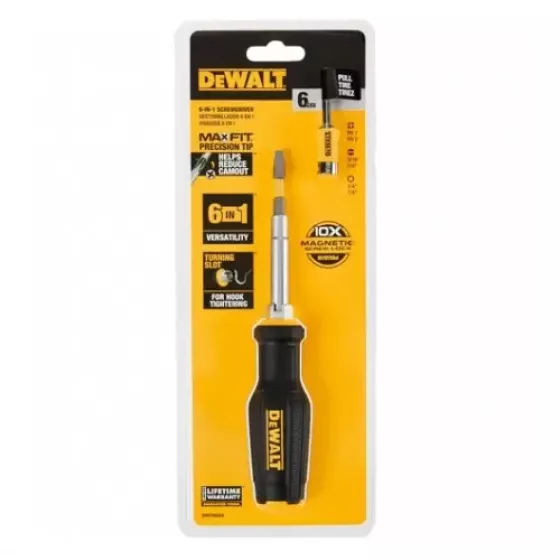 Destornillador y Puntas Dewalt MAX FIT 6 en 1