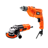 Combo Taladro TM500 10mm 560W + Amoladora angular 115mm Black & Decker