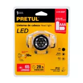 Linterna de minero Truper 3 LEDs Pretul 65 lm 3 pilas AAA