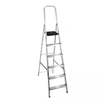 Escalera Reforzada de Aluminio Black&Decker, 6 escalones, 150 Kg